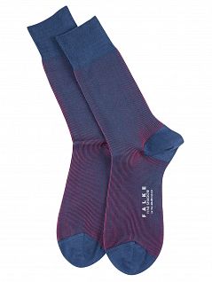 Носки с двухцветной ребристой структурой Falke 13141 Fine Shadow SO (муж.) Синий 6508